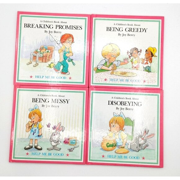 Lot Of 4 Help me Be Good Books By Joy Berry Hardcover 1988 Grolier - Picture 1 of 2